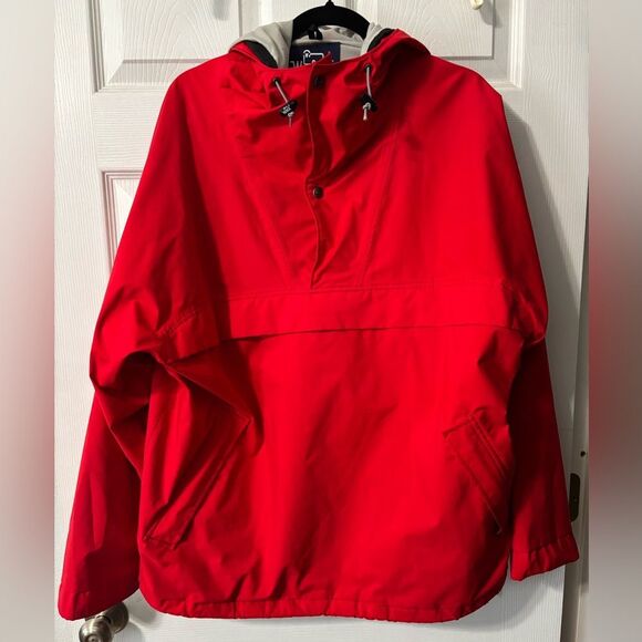 Woolrich Pullover Windbreaker Jacket Quarter Zip Made in USA XL Men’s Red READ - Picture 1 of 11